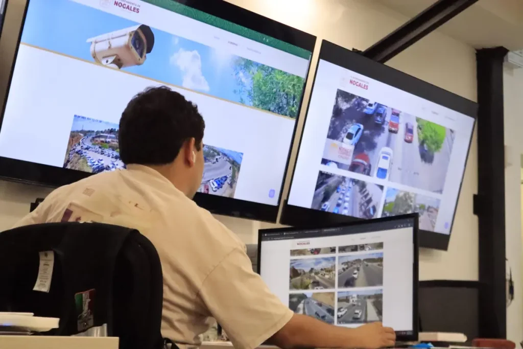 Instalan nuevas cámaras en garita de Nogales para ver filas en tiempo real